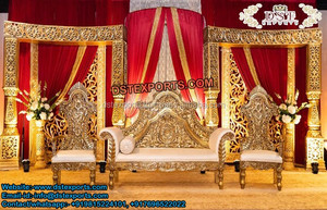 Srilankan Manavarai boda escenario de boda tradicional etapa de decoración del sur de la India estilo etapas fabricante - Product Image 2