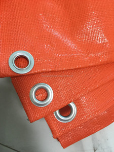 Produit durable de textiles résistants de haute qualité de HDPE et PE de bâche en cuir de la meilleure qualité orange et bleue - Product Image 4
