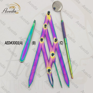 ปัตตาเลี่ยนคิ้วสแตนเลสสีรุ้งที่แบ่งคิ้วออกแบบโลโก้ได้ตามต้องการ - Product Image 6