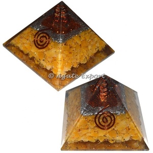 Pirámide de energía de orgón de cuarzo amarillo, venta en línea, pirámide de Orgone - Product Image 2