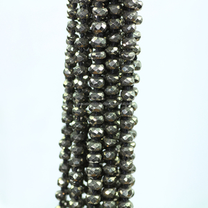 Vente en gros de perles dorées de 16 pouces pierre de pyrite en vrac et pierres précieuses en verre au chalumeau perles de cristal et de verre - Product Image 2