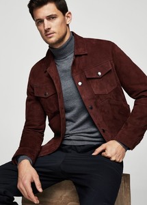 Veste en cuir de luxe Ox Blood Fashion New Brand - Product Image 1