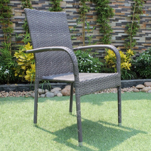 Silla de diseño tradicional más vendida con marco de aluminio de fibra plana para muebles de comedor al aire libre - Product Image 1