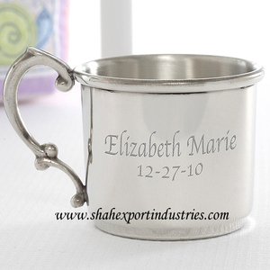 Acero inoxidable plata bebé recién nacido regalo de Navidad tamaño personalizado decoración del hogar excelente elección taza decorativa - Product Image 3