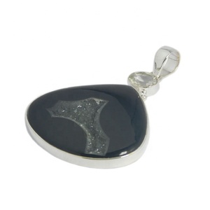 Énorme concepteur naturel grand Onyx noir Multi pierres précieuses pendentif pour femmes bijoux fins pendentifs et breloques cadeau - Product Image 1