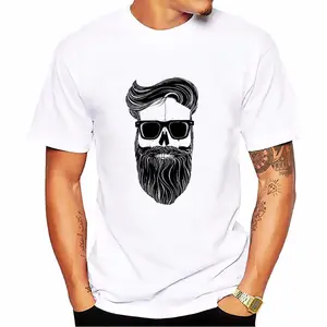 T-shirt pour homme avec tête de mort, panneau, pull confortable et respirant