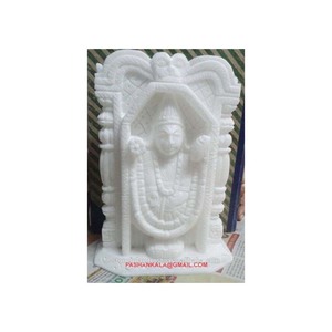 Magnífica Estatua de Balaji de Tirupati en Mármol Blanco - Product Image 1