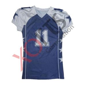 Maillot de football américain personnalisé grande taille en gros uniforme de sublimation vierge imprimé respirant pour l'entraînement - Product Image 1