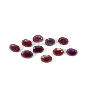 Rubis indien 5x7mm ovale facetté 10,20 carats pierre précieuse en vrac de gros Ishu Gems IG12623 - Product Image 1