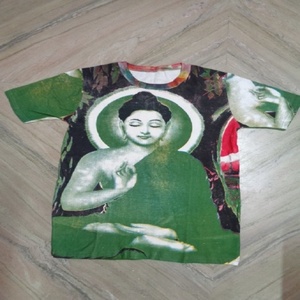 Camisetas estampadas multicolor teñidas a mano de algodón para hombre para ropa informal proveedor mayorista de India - Product Image 1