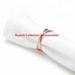Nouveau Design Rose D'or Double anneau Rond De Serviette sur Offre Spéciale - Product Image 1