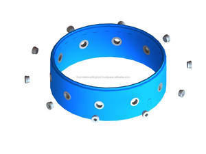 Blue Circular Bearing Ring with Holes and Screws for Earth <b>Augers</b> for 50 Ton Excavators Max Torque 450 KNm - Product Image 1