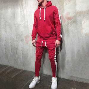Ropa deportiva de secado rápido de talla grande en contraste, ropa de entrenamiento y jogging ajustada, chándales, conjuntos de chándal, conjunto de 2 Uds de lana de algodón - Product Image 2
