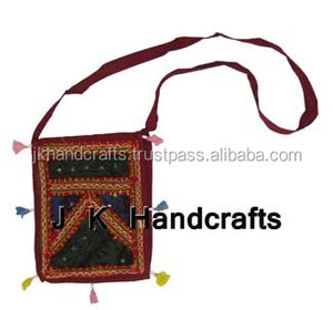 Bolso de hombro de trabajo manual indio Bolso de hombro de correa larga de trabajo de espejo de mano - Product Image 2