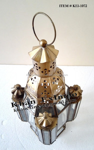 Metal <b>Moroccan</b> Table Candle <b>Lantern</b> Home Garden Wedding Decorative Table Lamp Brass Vintage - Product Image 6