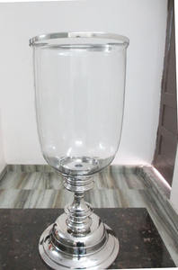 GLASS CANDLE HOLDER CUM FLOWER VASE DECORATION CENTER PIECE - Product Image 2