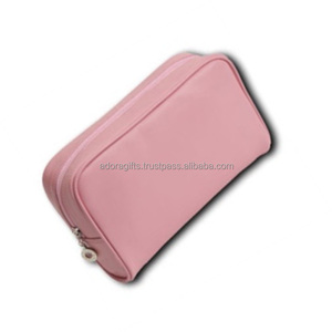 Bolsa de maquillaje de cuero PU con logotipo personalizado, bolso de cosméticos de alta calidad, bonito, para regalo - Product Image 1