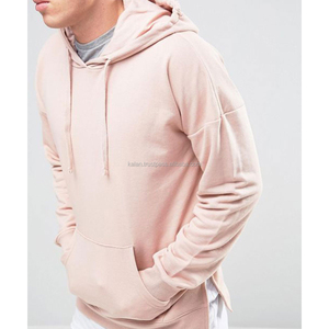 Sudadera con capucha deportiva de bloque de algodón 100% para hombre, ropa de entrenamiento rosa para bebé personalizada, sudaderas de punto cómodas de talla grande - Product Image 1