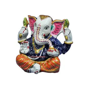 Iconic dio indù Ganesh statua colorato meenakari ganesh murti favore di cerimonia nuziale idoli