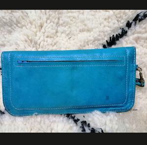 Impresionante Cartera de Cuero Marroquí para Mujer con Patrón Geométrico, Cierre de Gancho y Bucle, Estilo Largo para Dama, Función Antirrobo, Letra - Product Image 2