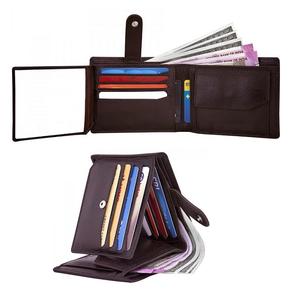 <b>RFID</b> Blocking Technology Genuine Leather with 8 Card Pockets <b>Men's</b> <b>Wallet</b> - Product Image 1