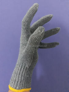 Gants de travail tricotés en coton imprimé gris anthracite de calibre 7 pour les travailleurs à usage général doublé de nylon échantillon gratuit sûr pour les aliments - Product Image 3