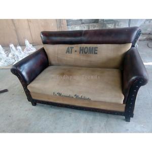 Sofá Reclinable de Dos Plazas de Cuero Cómodo Estilo Indio para el Hogar, Apartamento, Comedor, Villa, Centro Comercial, Sala de Estar, Moderno Chesterfield - Product Image 1