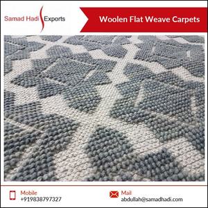 Alfombra y alfombras de tejido plano de lana recién llegadas de diseño bordado moderno de alta calidad a la venta a precio barato - Product Image 4