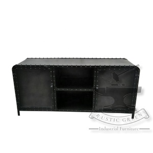 Armario de almacenamiento de hierro largo Industrial Vintage - Product Image 5