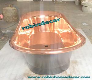 Producto de bañera de hidromasaje y bañeras hechas a mano de cobre sólido Con excelente acabado - Product Image 2