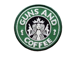 Pistola personalizada de hierro en café para chaqueta vaquera, parche de alta calidad, venta al por mayor, JP-0110 - Product Image 2