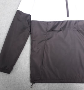 White <b>Black</b> <b>Windbreaker</b> Jacket for <b>Men</b> Custom 100% Polyester Jacket Windcheater Fashion Jackets Manufacturer - Product Image 3
