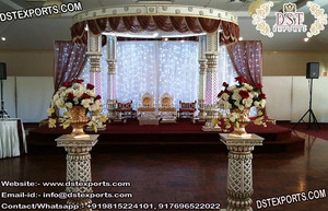 เสาคู่สำหรับแต่งงาน RAJ mehal mandap rajwada Haveli มองแต่งงานแต่งงาน mandap แต่งงานแต่งงาน - Product Image 5