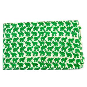 Tela de gasa de algodón con estampado de bloque de elefante de punto de primera calidad, Material de tela blanca vestido de mujer India para hecha a mano, venta al por mayor - Product Image 4