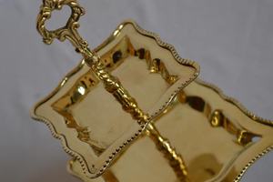 Premium Mini Carré Brillant Polonais 2 Niveaux Gâteau Stand Décoration De Mariage Carré Gâteau Serveur Table Pièce Maîtresse Serveur Décoratif - Product Image 2