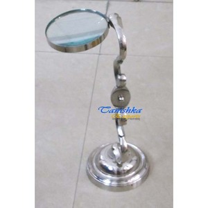 Lupa niquelada de latón de alta calidad, lupa de estilo Vintage con Base para leer mapas, revistas, libros - Product Image 1