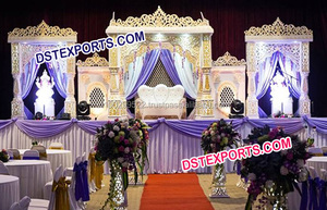 Hindu <b>Wedding</b> Traditional Mandap Set Indian <b>Wedding</b> Fiber Carved Mandap Newly Designed Four Pillars Mandap Manufacturer NEWYORK - Product Image 5