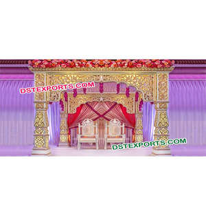 Fabricant de mandaps de mariage de dernière génération, nouveaux modèles de mandaps en fibre sculptée, mandaps de mariage indiens à vendre en Floride du Sud - Product Image 1