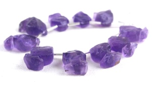 Goosd พลอยอเมทิสต์ธรรมชาติ1เส้น,พลอยรูปทรงปลาตัดด้วยมือไม่ผ่านการบำบัดคริสตัลแท้ขายส่ง - Product Image 2