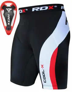 100% high Quality Thermal Compression Flex Shorts & Gel Groin Cup Guard MMA Short Muay Thai