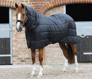 Couverture de cheval robuste avec cache-cou, imperméable et respirante, pour l'extérieur et l'écurie, protection toutes saisons - Product Image 3