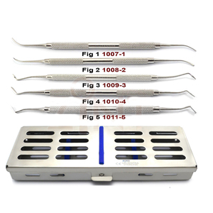 Conjunto de 5 Dental Thomas cera y modelos restaurativa talladores de acero inoxidable con Cassette - Product Image 1
