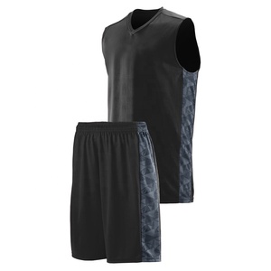 Haute qualité personnalisable 100% Polyester maillot de basket-ball réversible respirant entraînement basket-ball uniforme ensemble pour hommes - Product Image 1