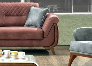 Ensemble de canapés de salon Ramada, style Chesterfield moderne, en bois, pour appartement et hôpital - Product Image 4