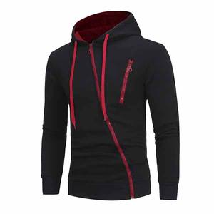 Gran tamaño de alta calidad OEM personalizado cremallera lateral nuevo estilo de moda con bolsillos con cremallera sudaderas con capucha para hombre 100% algodón bajo MOQ - Product Image 2