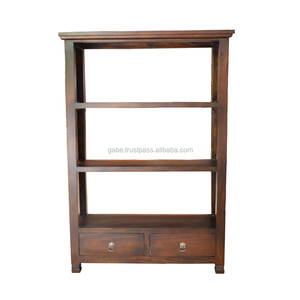 Mini Higata Solid Teak Wood <b>Bookcase</b>-<b>Living</b> <b>Room</b> Furniture - Product Image 2