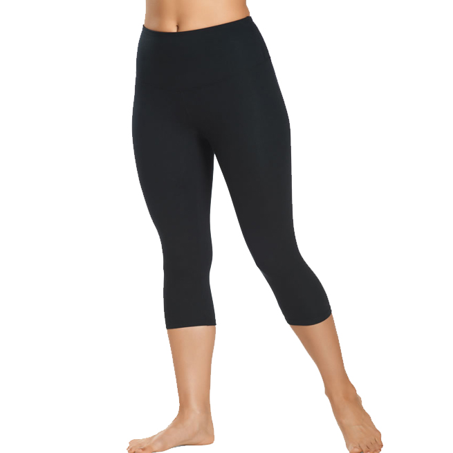 Black Mid Calf High Waist Casual Breathable Seamed Winter Yoga Women Leggings Fitness Gym Sports Wear