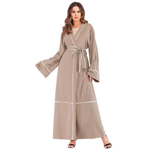 Mejor las mujeres musulmanas negro Kaftan islámica Maxi Vestido de manga larga árabe Jilbab Abaya - Product Image 2