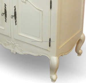 Armoire de meuble français à 2 portes, Buffet en acajou, mobilier de reconstruction Antique - Product Image 6