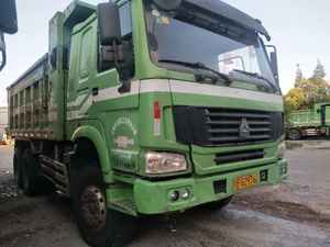 Usado camión volquete howo verde de segunda mano, camiones con buenas condiciones - Product Image 5